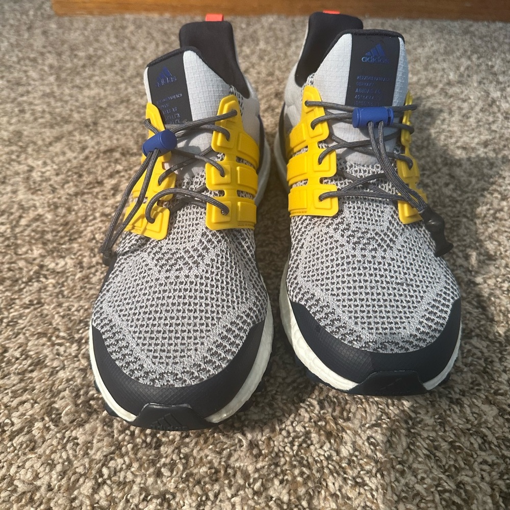 Adidas Men's Blue and Yellow Athletic Shoes - Picture 2 of 10